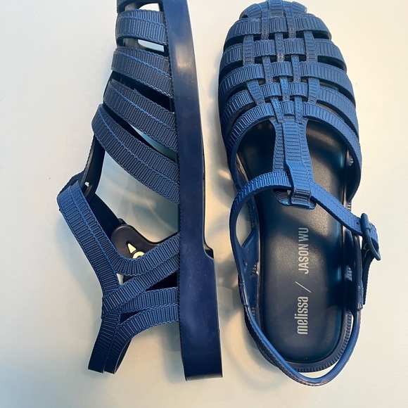 MELISSA / Jason Wu collab Possession Campana fisherman jelly sandal TEAL COBALT - Picture 3 of 11